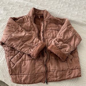 Free People Dolman Quilted Jacket Terracotta Small